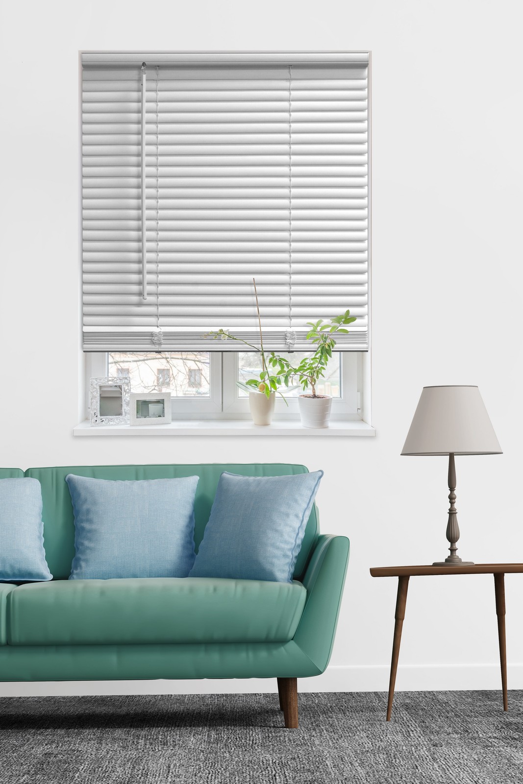 Mainstays 1″ Cordless Vinyl Room Darkening Horizontal Mini Blinds, 34″W x 48″L