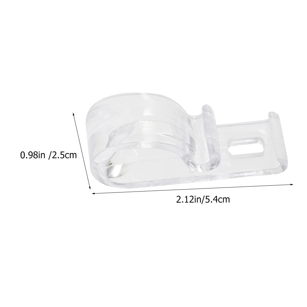 20Pcs Transparent Pom Curtain Hook Clips for Roller Blind Cord Safety