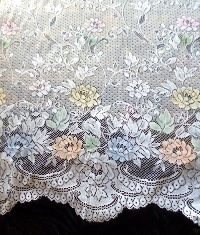 New European Lace Curtain Fabric 104″ Long Adjustable Fabric By Yard