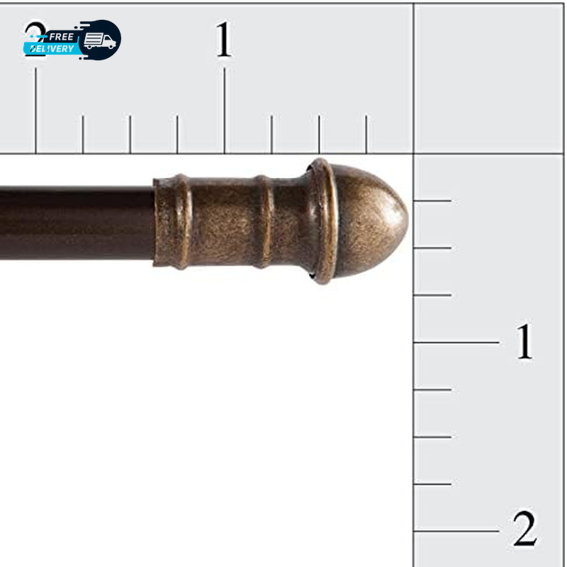 28 48 In. Adjustable Petite Café Curtain Rod 2 Pack 7/16 In. Diameter Bronze