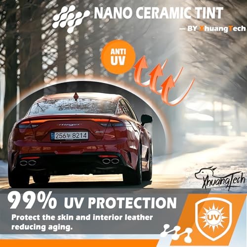 Black Ceramic Window Roll Tint Solar Film 35in x 15ft – 15% Percent Vlt