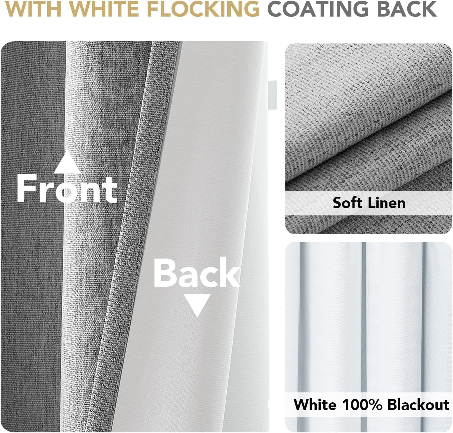 Heather Dove Gray Pinch Pleated Blackout Curtains 96″ – 2 Panels, Thermal Insula