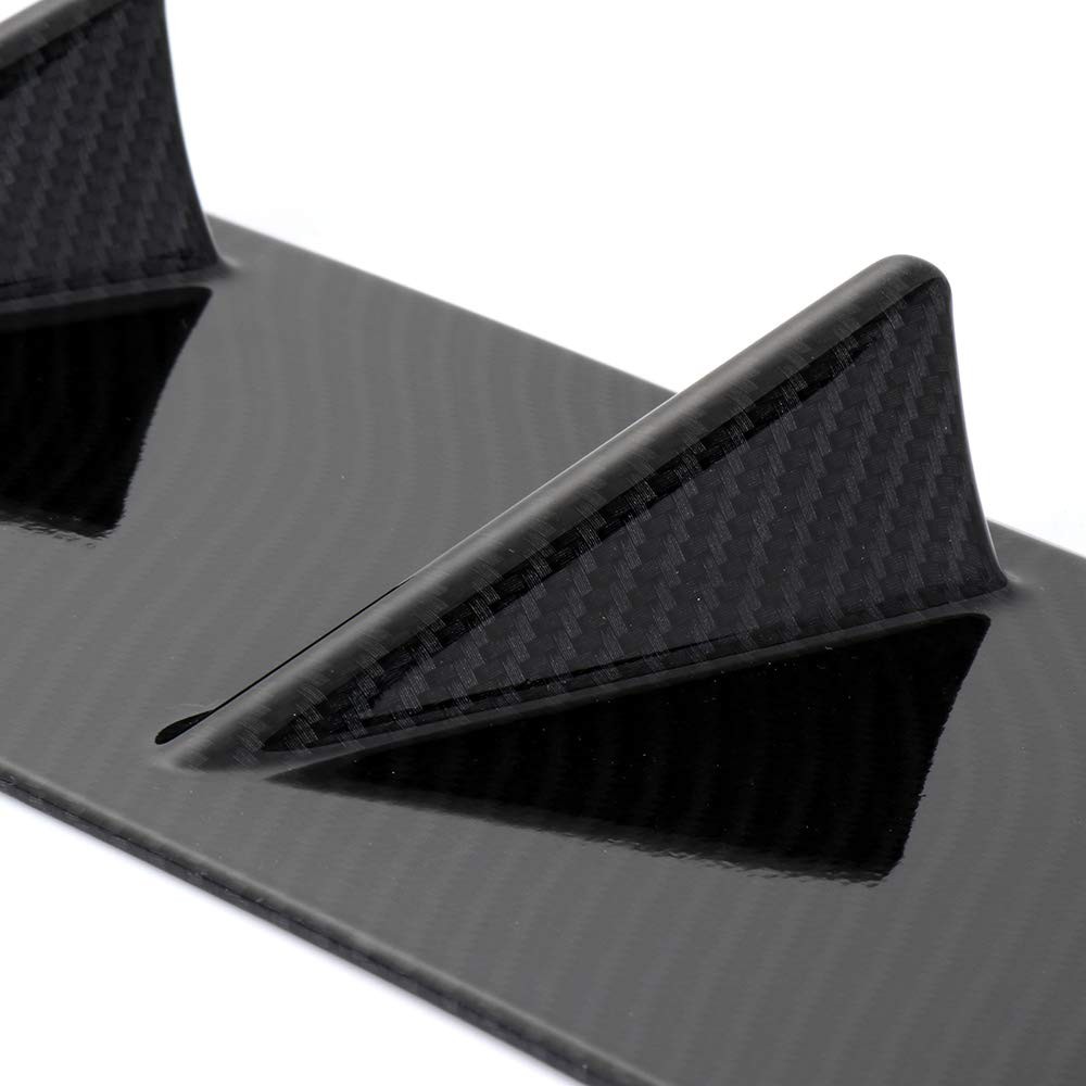 ABS Rear Roof Shark Fin Spoiler For 2016-2020 Honda Civic Sedan Glossy Carbon