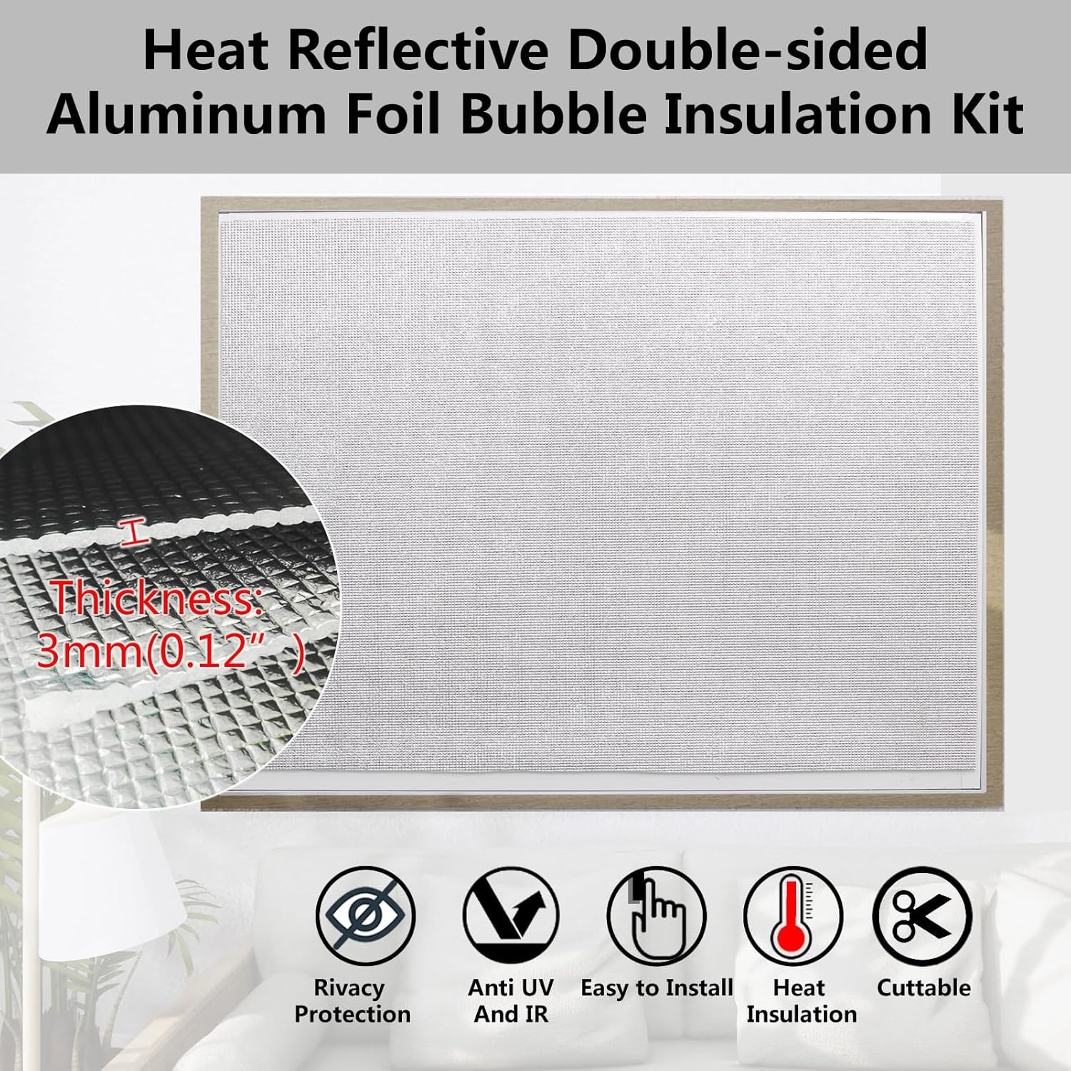 Magnetic Window Insulation Kit Suitable for Winter and Summer,Magnetic Strip and