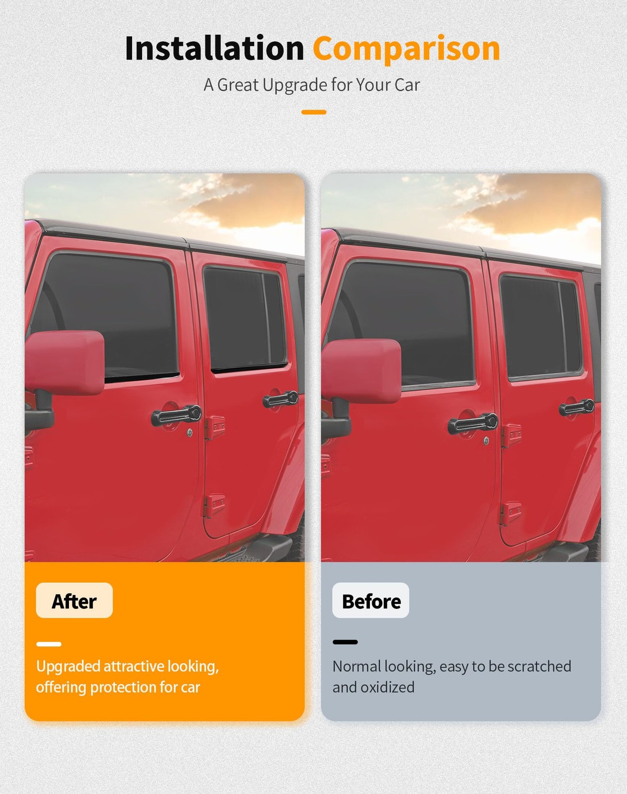 Hoolcar Window Seal Strip Compatible Jeep Wrangler Jlu 2018-2025 4 Doors