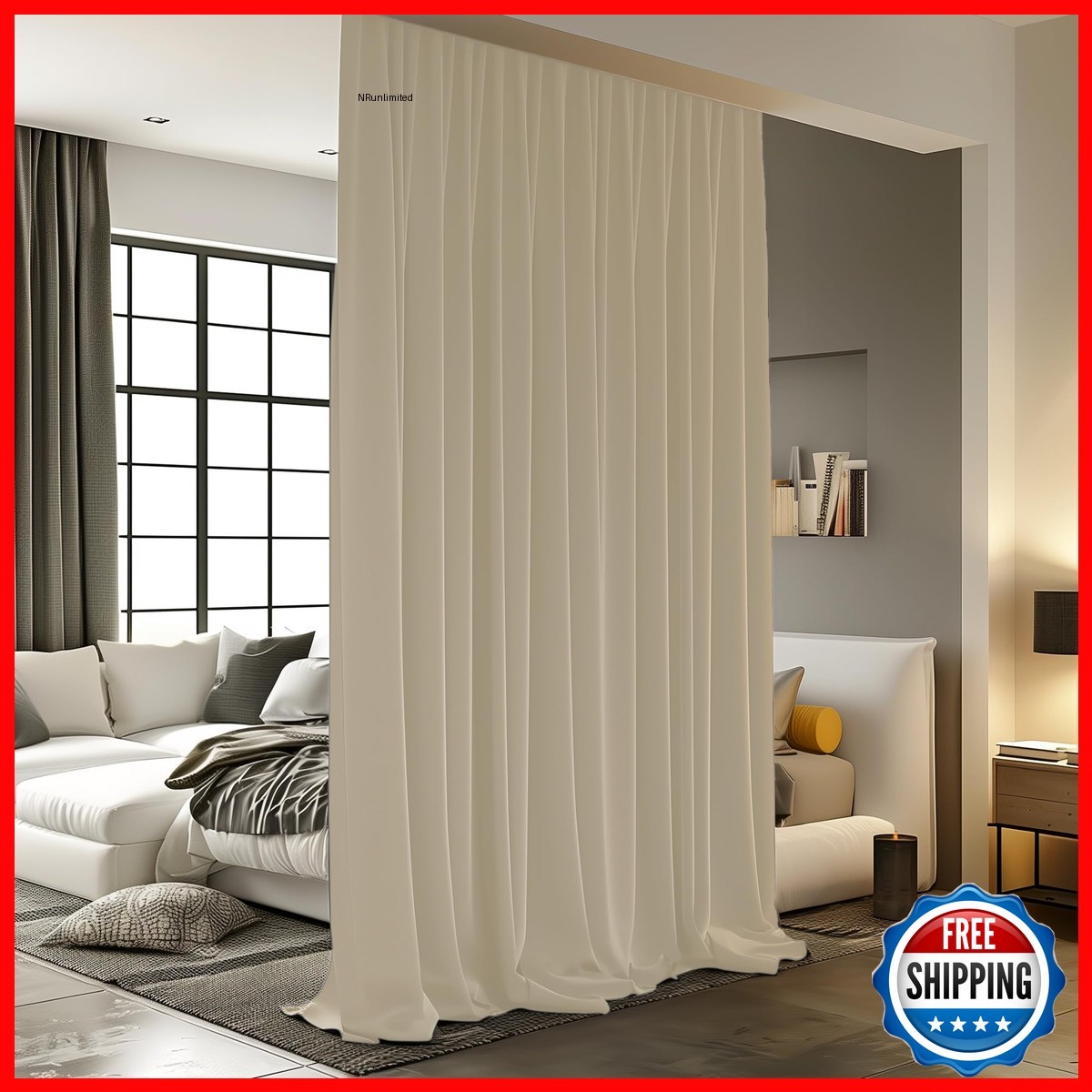 Roomdarkning Room Divider Curtains Ceiling Track Rod Blackout Ceiling Track