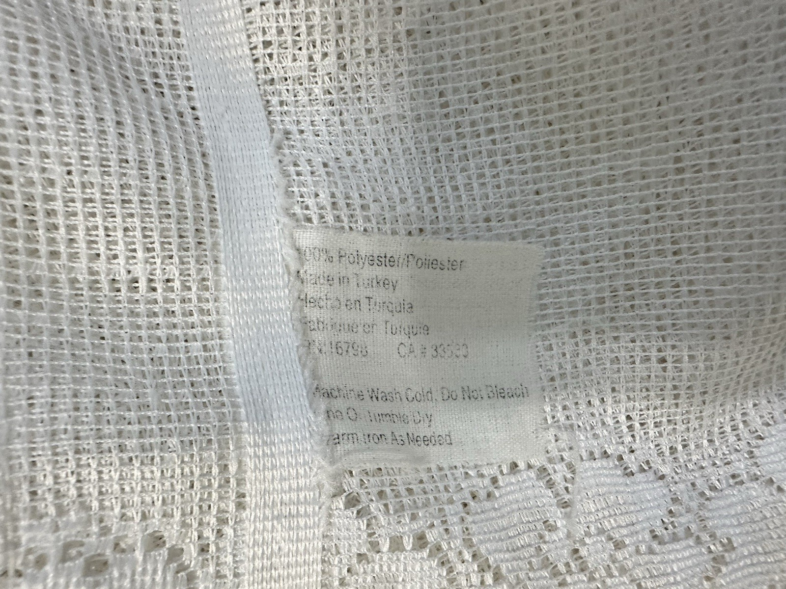 Unbranded white lace with multicolor floral pattern W. 58″ L. 80″ cutain panel