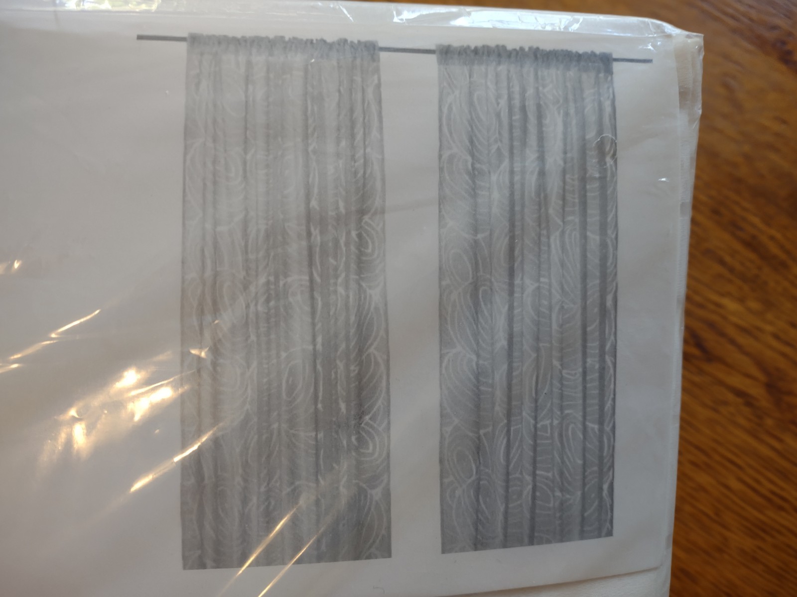 IKEA Nordis Curtain Panels 57” x 98″ Ivory Floral Light Filtering