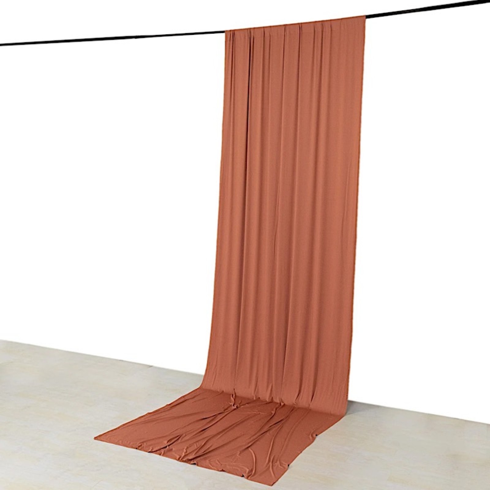 5 ft x 14 ft TERRACOTTA 4-Way Stretch Spandex Divider Backdrop Curtain Wedding