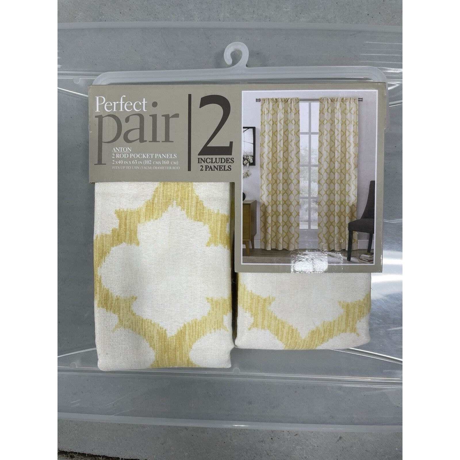 Keeco Perfect Pair Anton 40″ X 63″ 2 Count Rod Pocket Panels Poly & Cotton