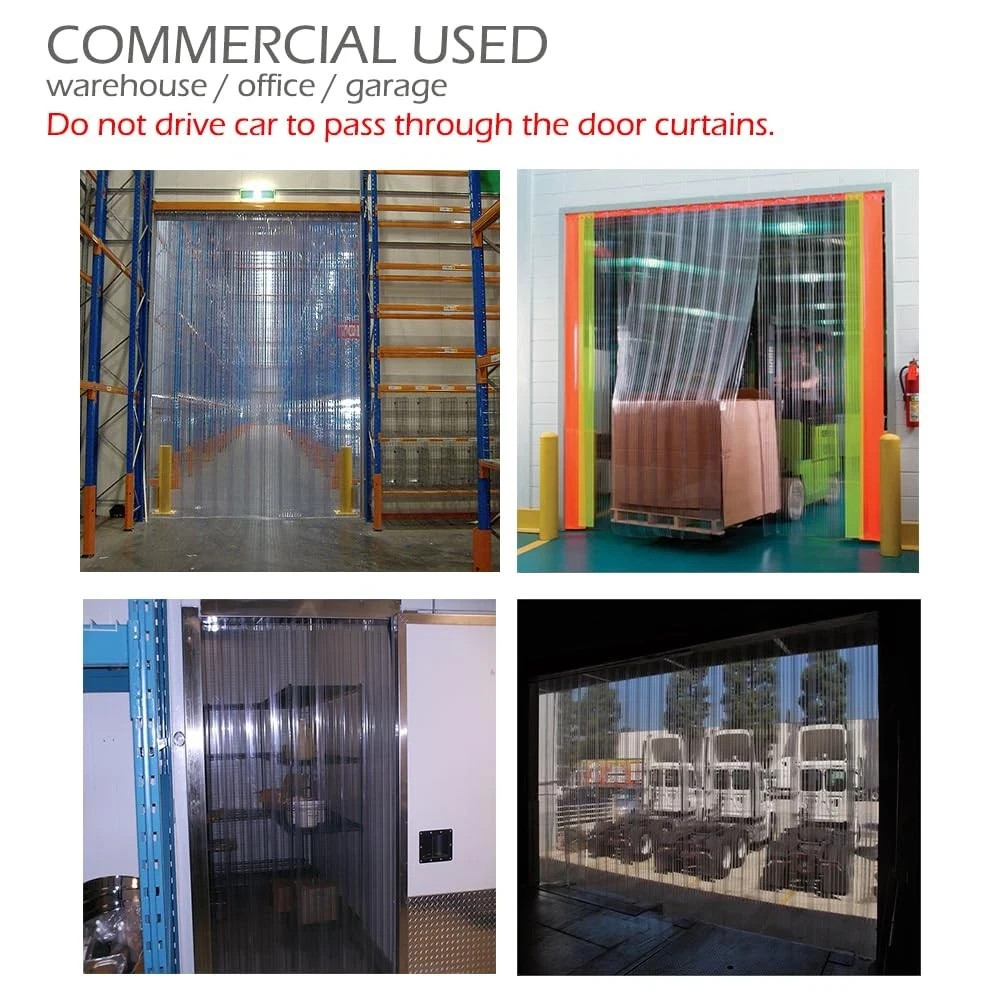 PVC Clear Strip Curtain – 8 in x 40 ft Length