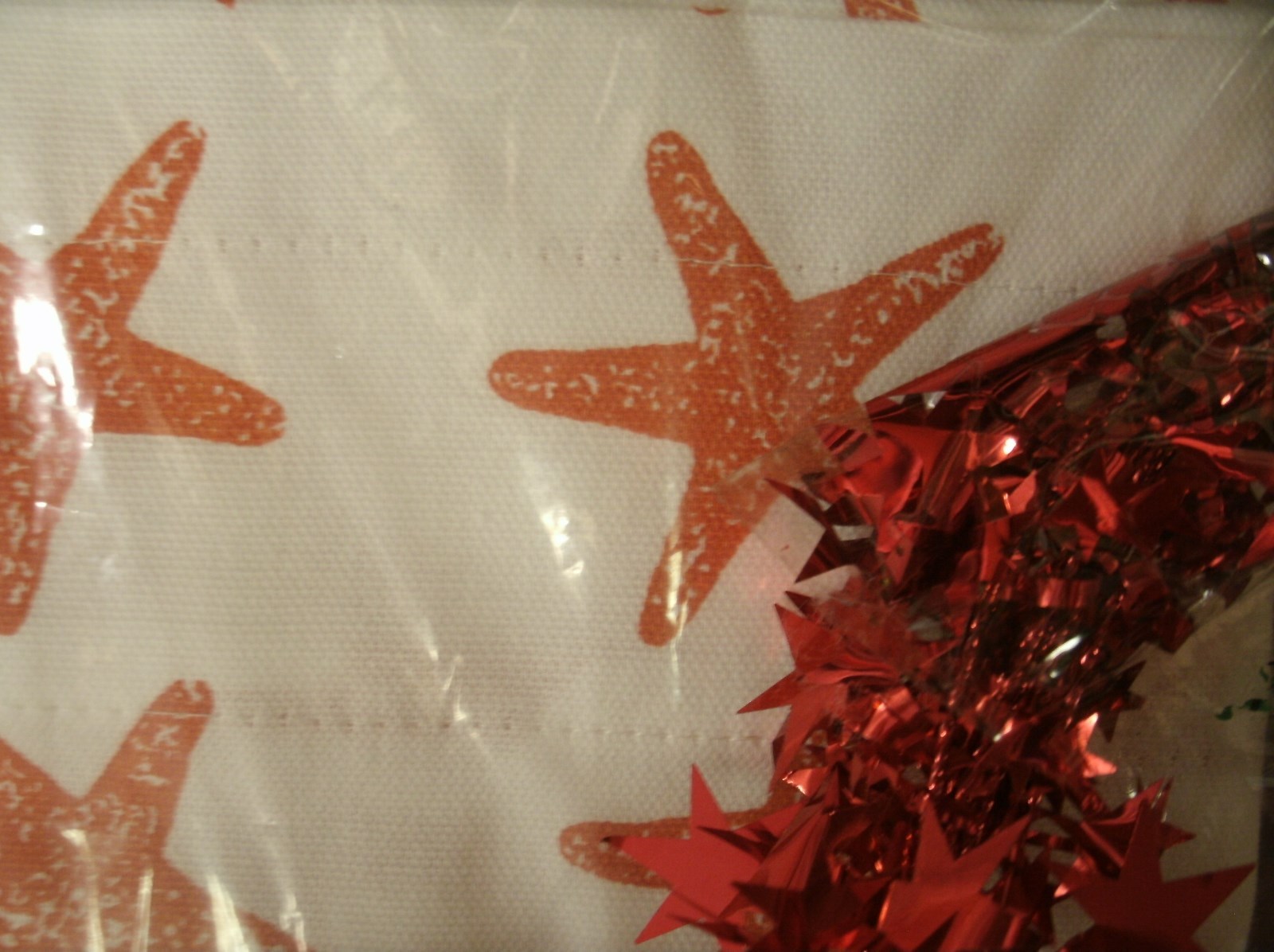 Starfish shell Window Valance 52”W x 18”L – Beach Coastal decor