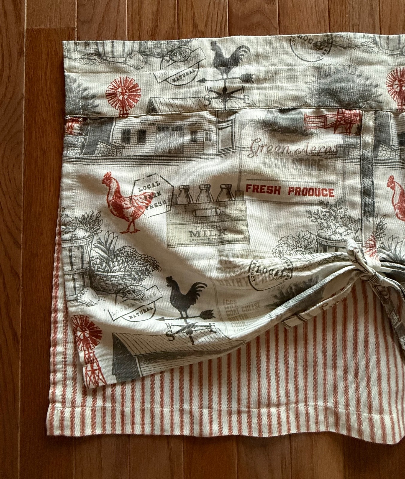Better Homes & Gardens Rustic Farmhouse Kitchen Window Valance Rooster, 1 panel