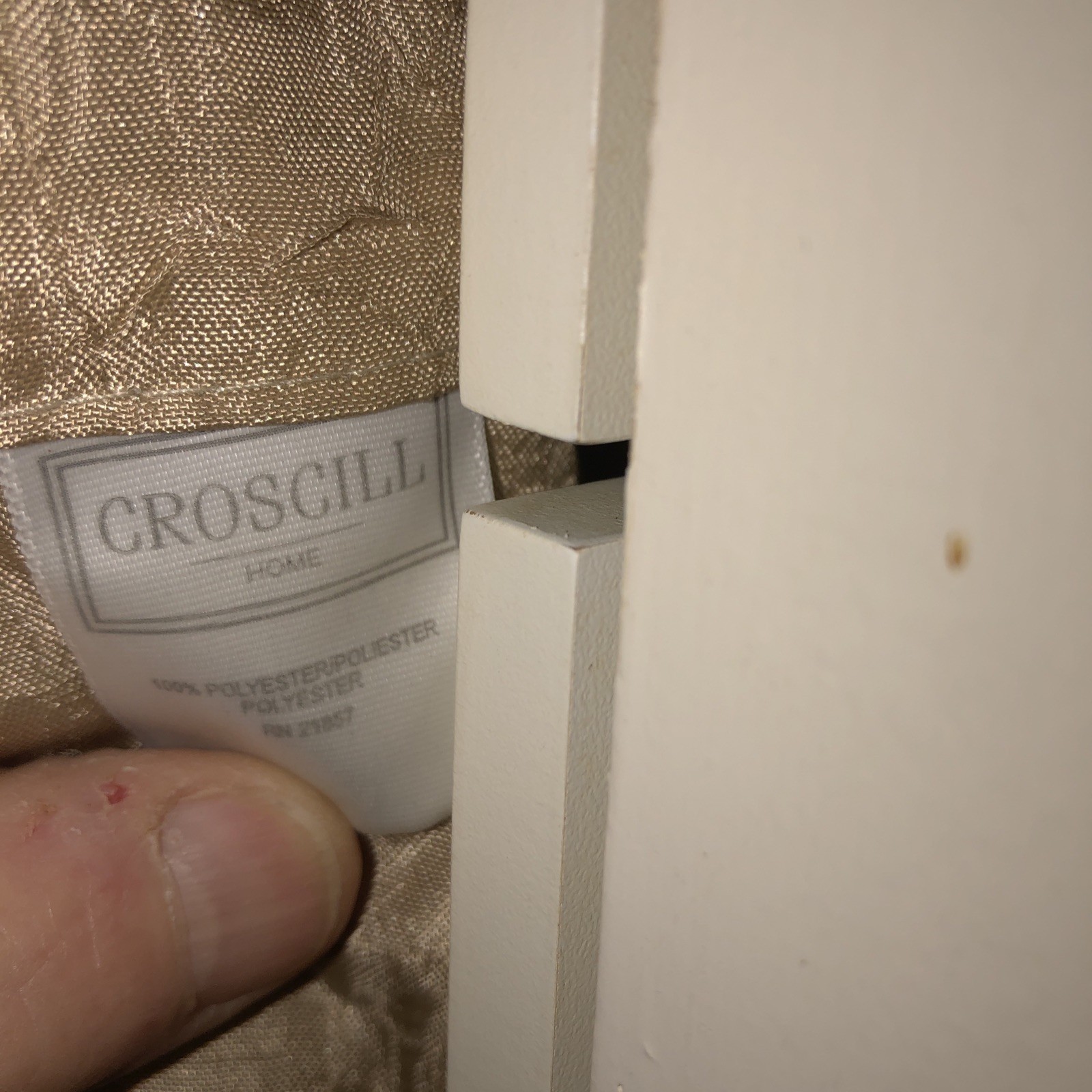1 Pair Croscill Tan Taupe Parfait Pole Top Curtain Panel Pair Unlined 42×96