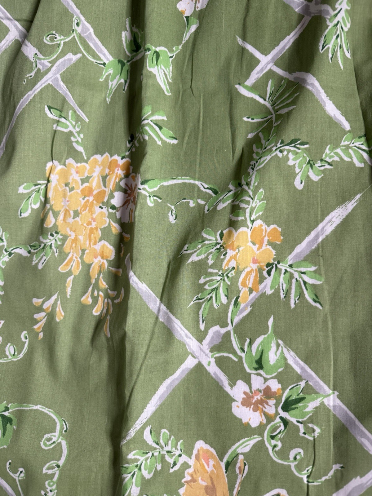 2 Custom Made Lined Panels 1 Pr Pinch Pleat Curtain Bright Green Yellow Butterfl