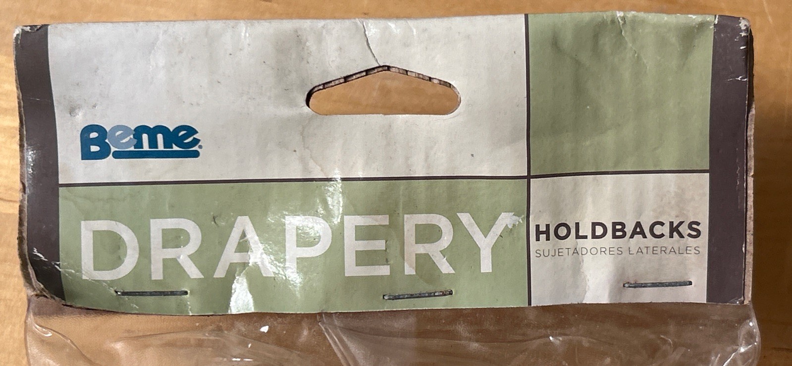 Vintage Beme Drapery Hold Backs Antique White Distressed Shabby Chic New