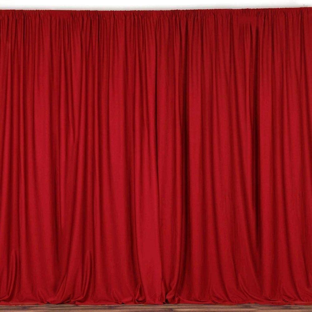 2 pcs 10 feet x 8 feet Polyester Backdrop Drape Curtains Panels