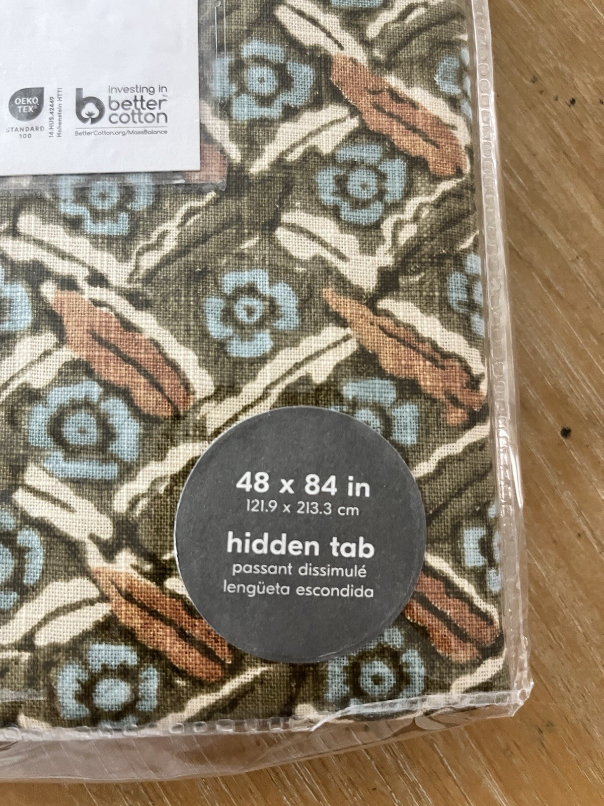 West Elm Pierce & Ward Cotton Floral Lattice Curtain 48” x 84”