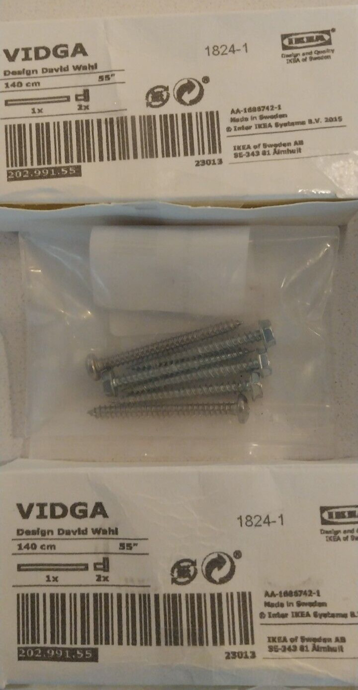6 piece Ikea Spare Parts Kit IKEA VIDGA Curtain Track System NEW made in sweden