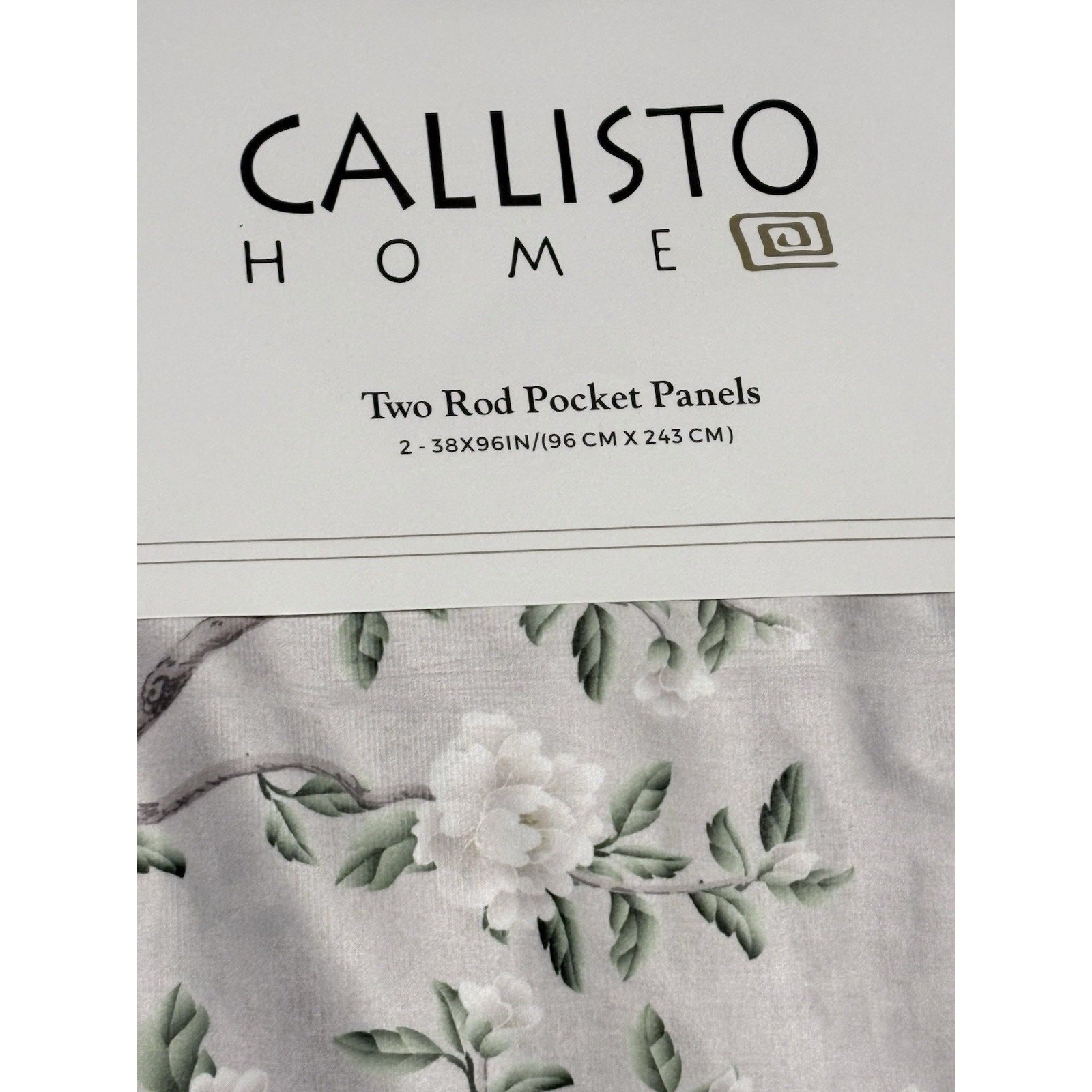 Callisto Home Heron Bird Window Curtains Panels 38 X 96” Set Of 2 Panels Blush