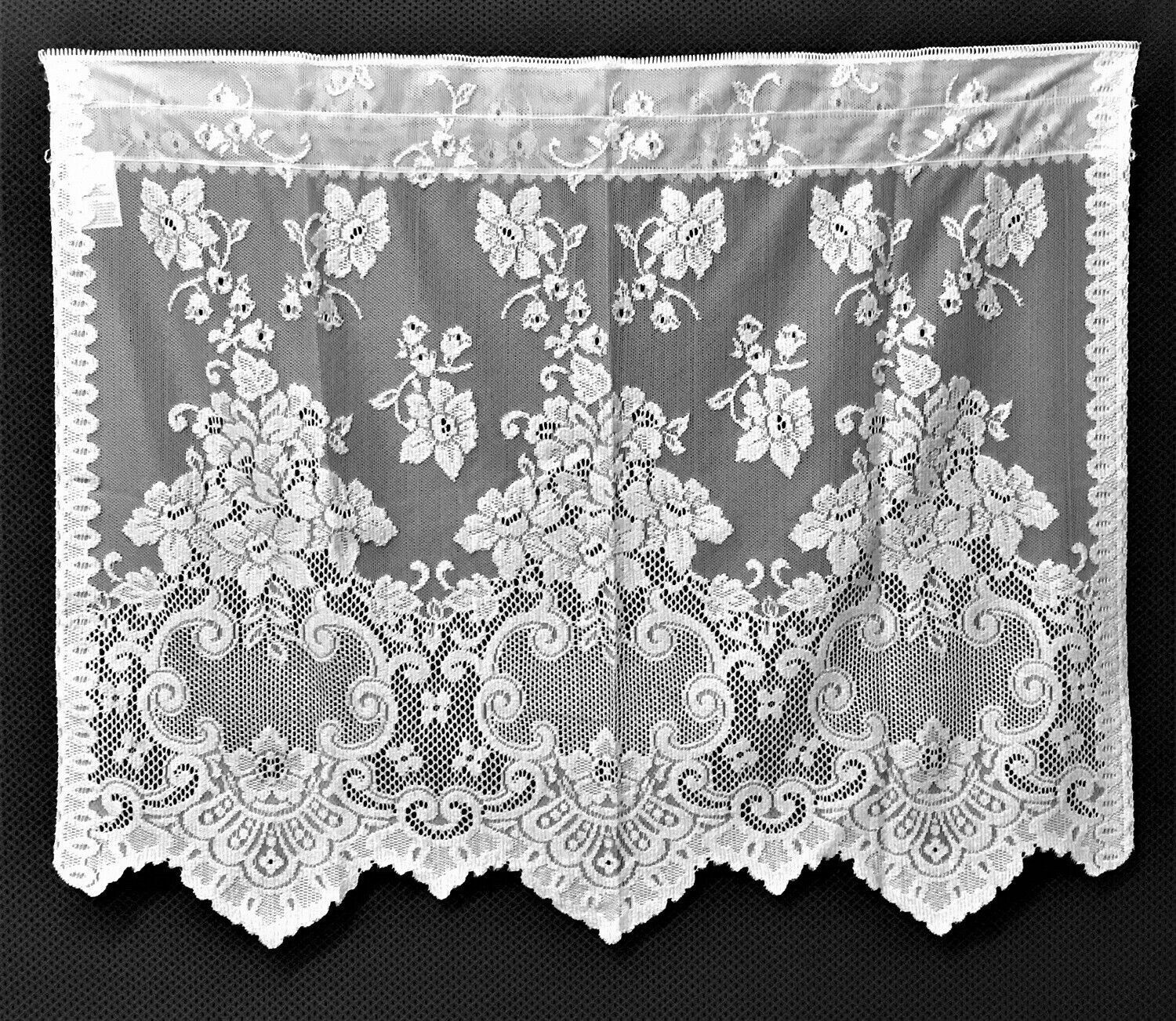 Heritage Lace Classic Cleremont Split Tier White 60″ x24″ Kitchen Door Sun Room