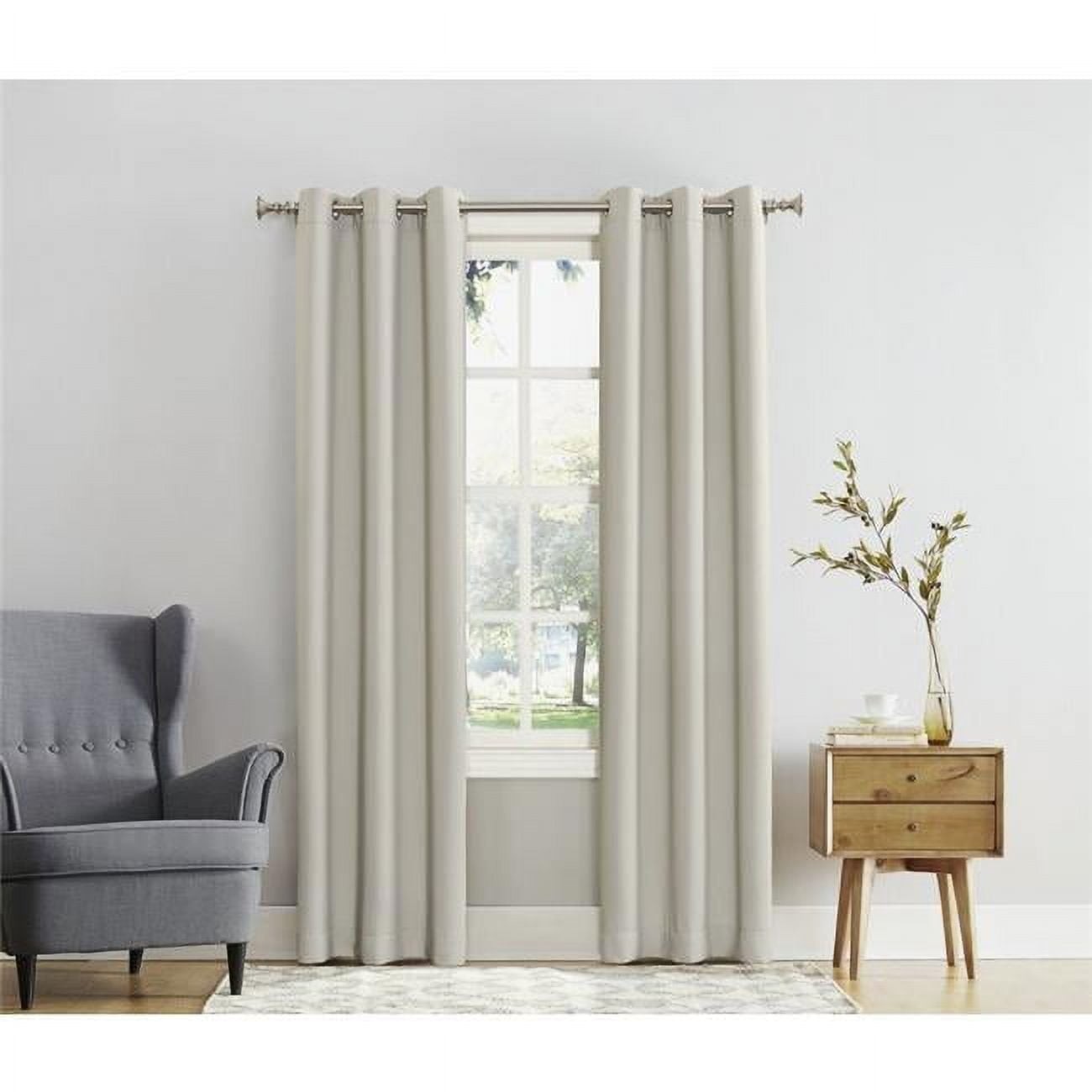 Sun Zero 6006036 80 x 84 in. Norwich Ivory Blackout Curtains