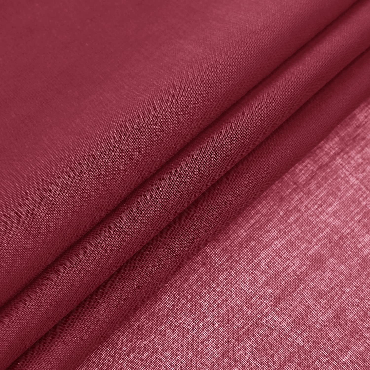 Red Sheer Curtains 84 Inches Long, Romantic Transparent Valentines Day Voile …