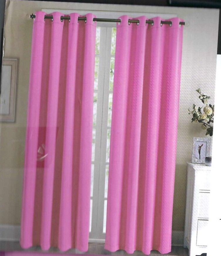 Pink 2 pc Regal Comfort Clearance Blackout Curtain Panel with Grommet Top