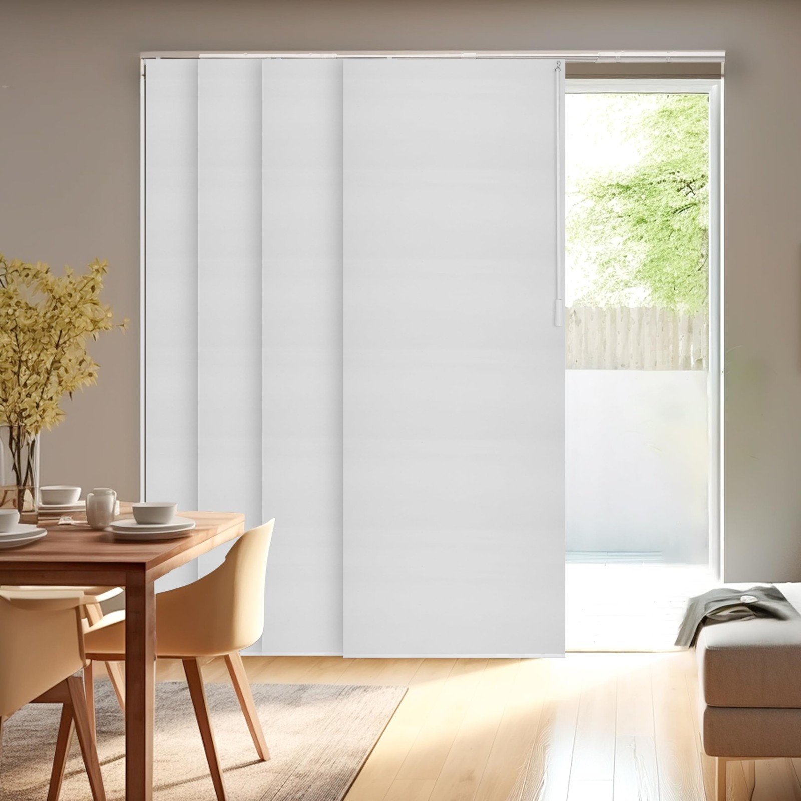 CHICOLOGY Panel Track Blinds for Sliding Glass Door, Adjustable Track for Pat…