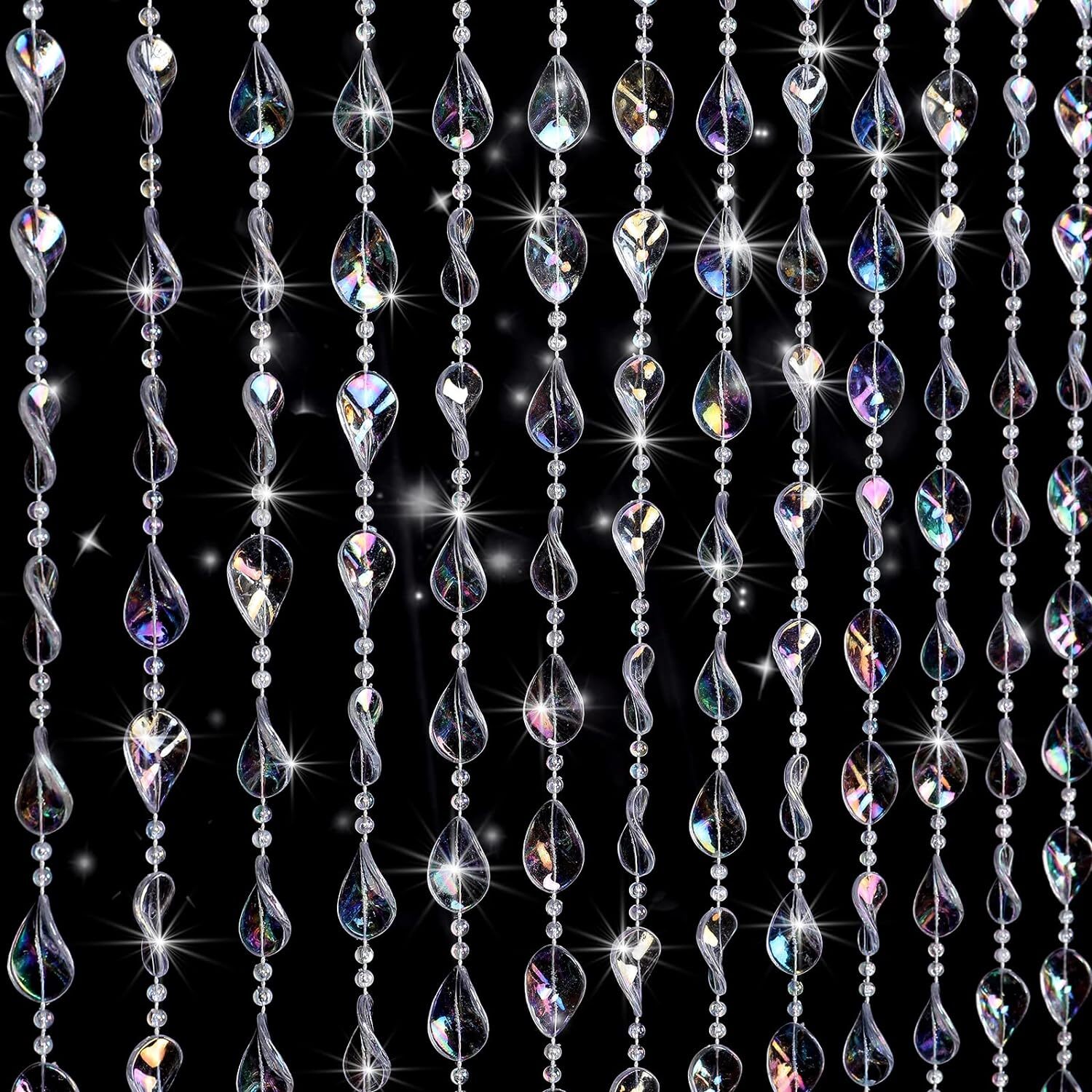Multi-Pattern Crystal Beaded Curtain Doorway Privacy Hippie Party Wedding Decor