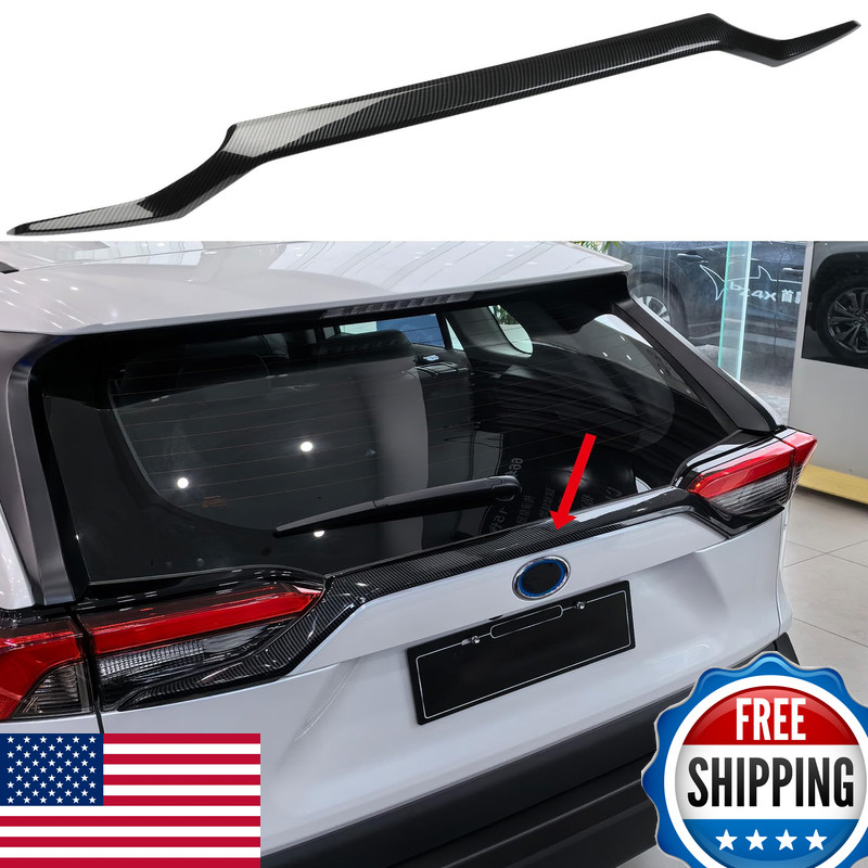 Yakaney For Toyota Rav4 Oem Style Rear Lid Trunk Upper Curve Sporty Carbon