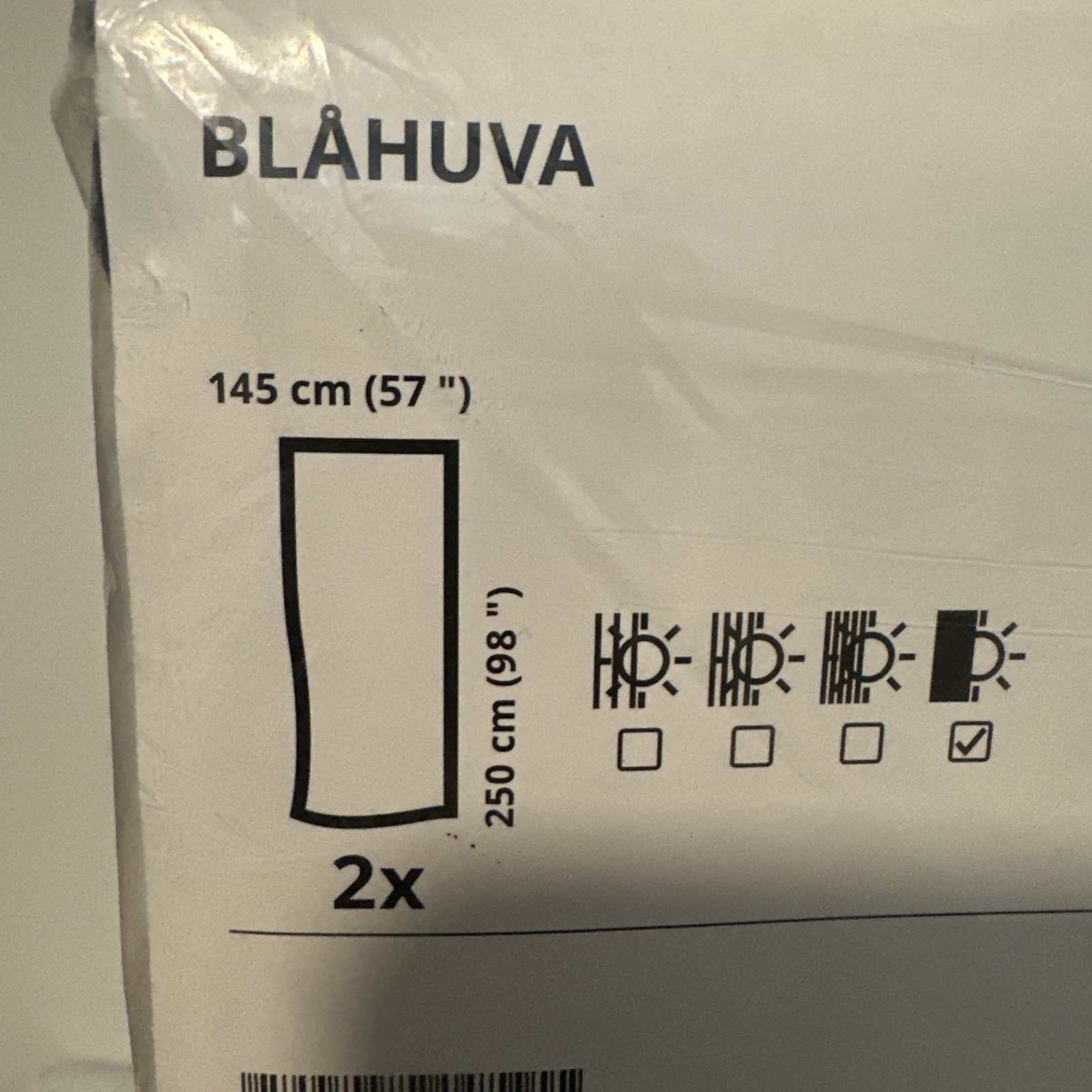 Ikea BLAHUVA Black-out curtains 57×98 ” 1 pair Navy Blue – NEW IN PACKAGE