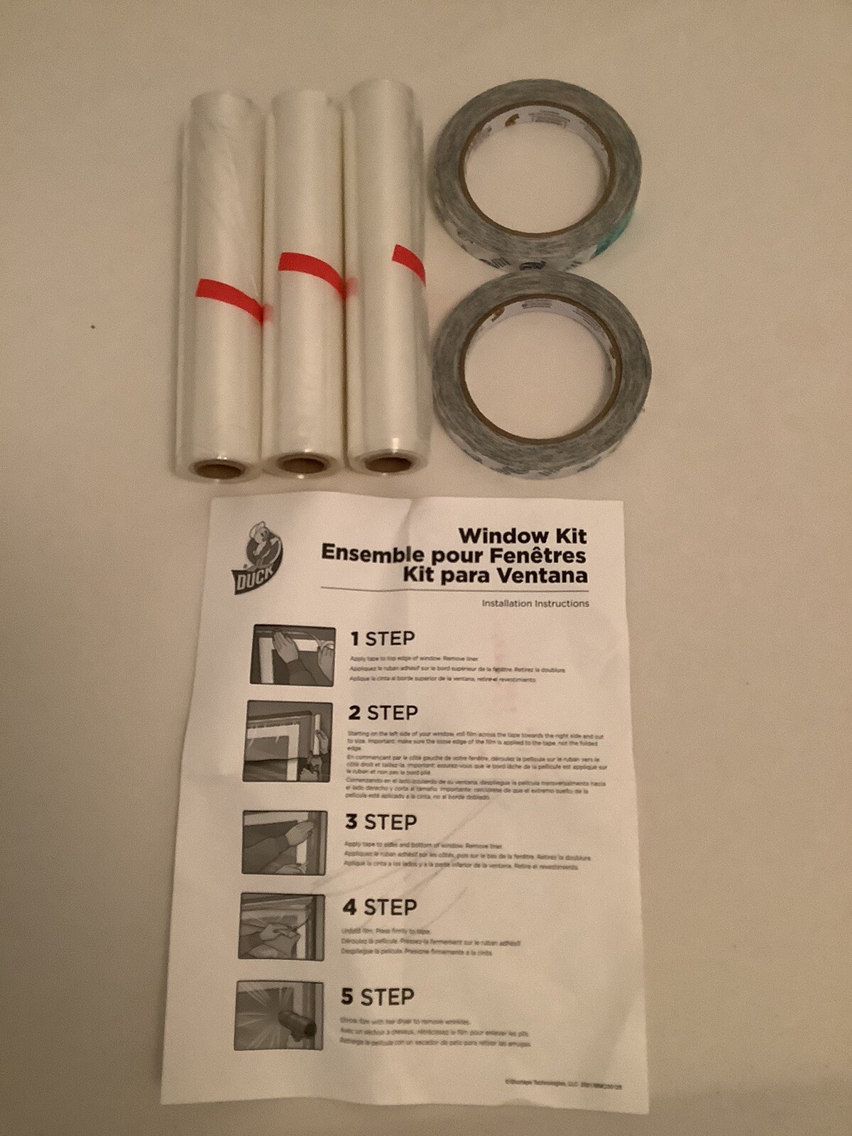 Duck indoor window insulation kit 3 rolls and 2 tapes