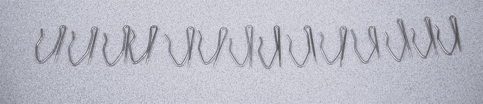 (14) Silvertoned 1-3/8 Inch Metal Pin-Type Curtain Drapery Hooks Hardware