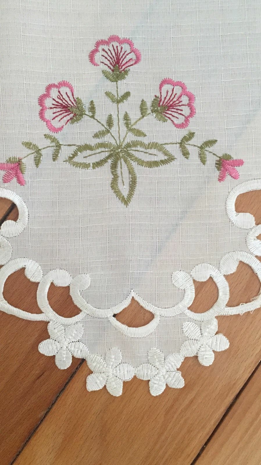 Embroidered Peacock Window Valance Peacock Feathers Spring Blooms Window Valance