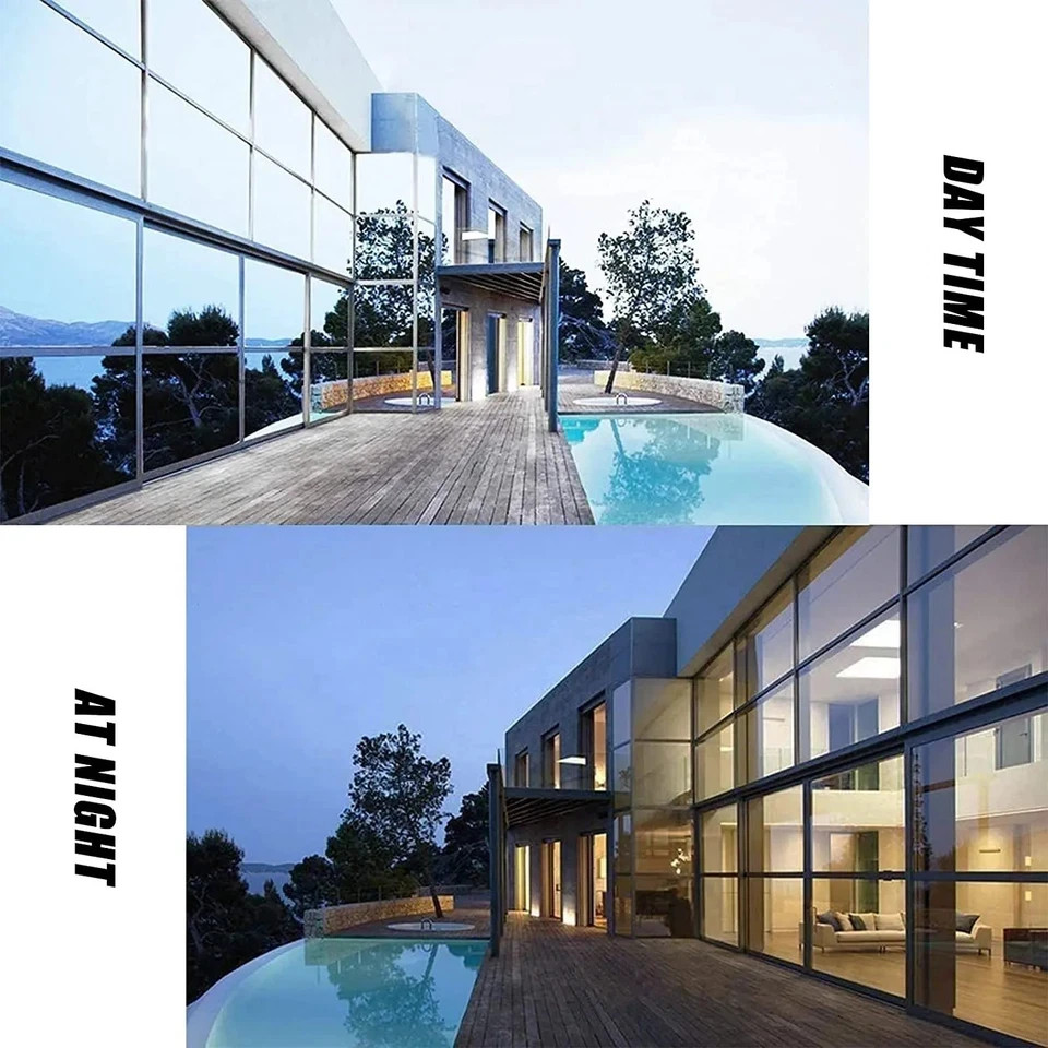 One Way Mirror Tint Window Film Privacy Protect UV Reflective Sun Block For Home