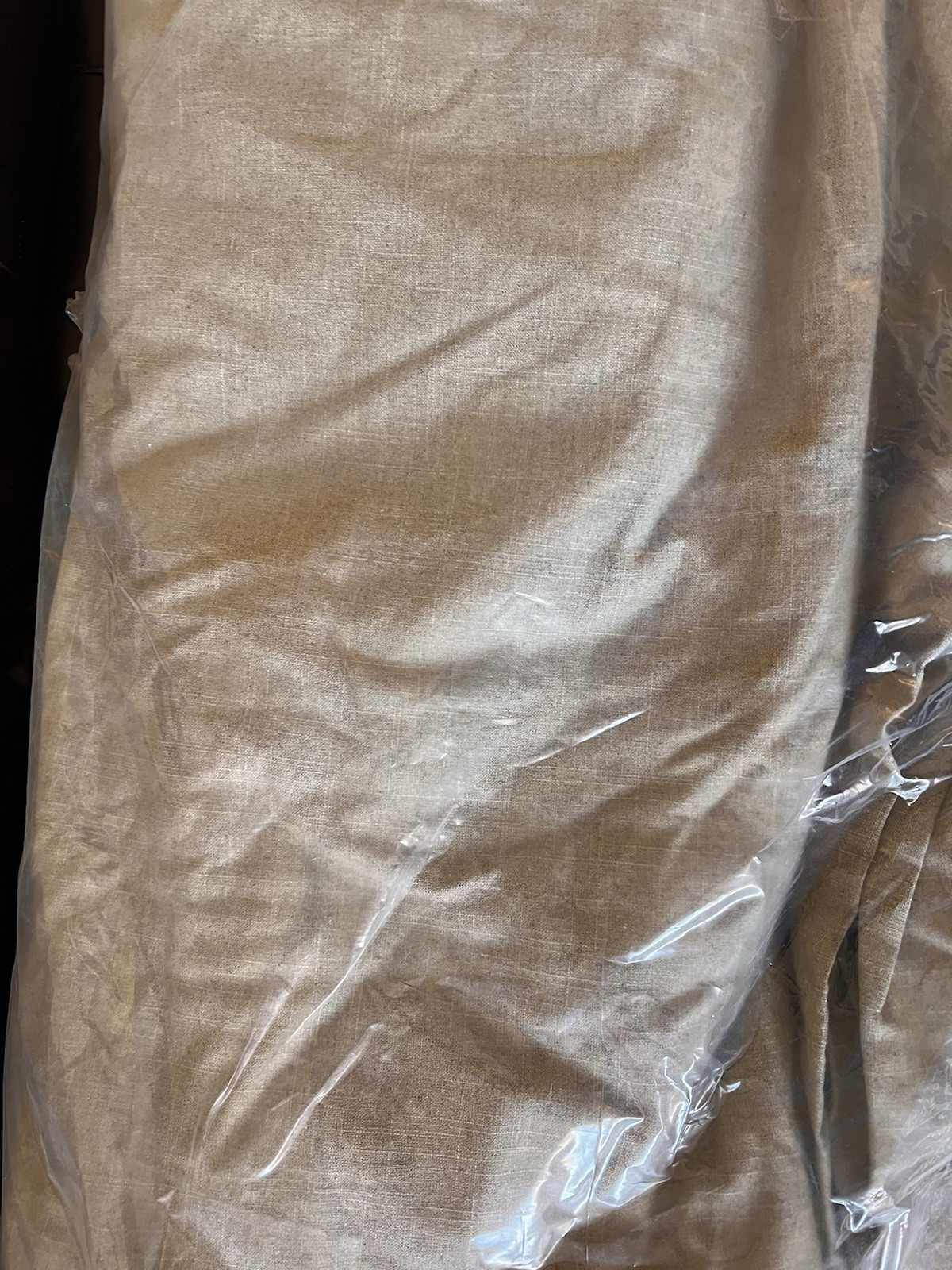 THE SHADE STORE LINEN DRAPE PRIVACY BACK HEAT REDUCING LINEN 192”X94” TAN
