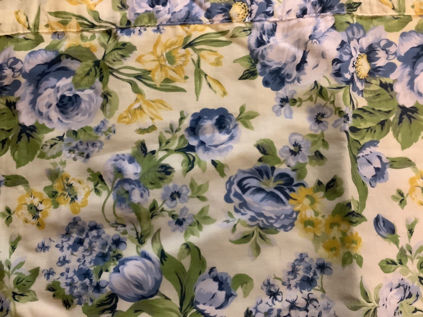 JC Penny~Valance~Blue & Yellow Floral~88×20.5~Beautiful~Excellent~Lined~Quality