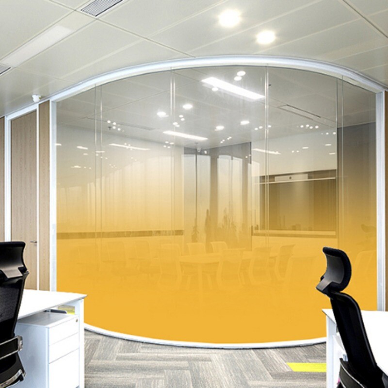 Transparent Window Film Static Cling Office Glass Stickers Gradient Color Decor