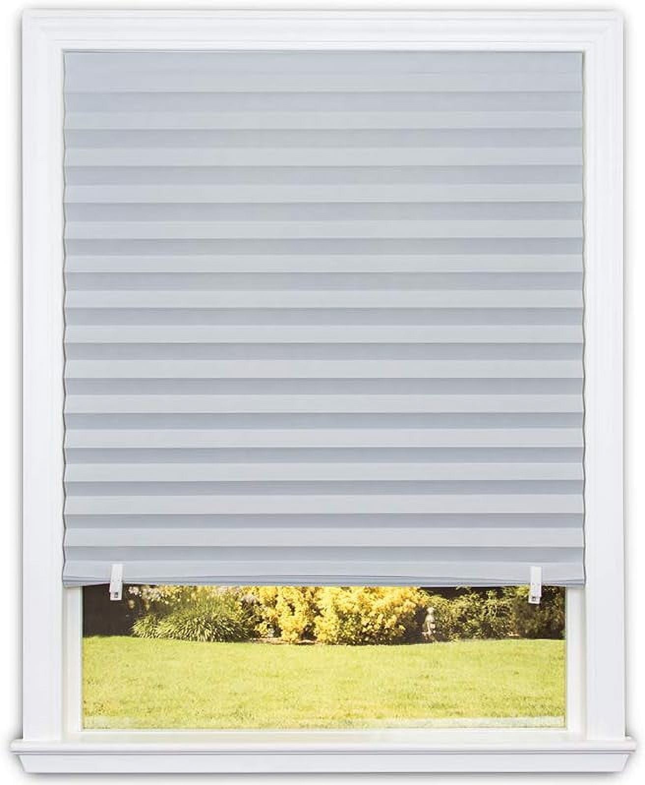 No Tools Original Room Darkening Pleated Paper Shade Gray, 36 in x 72 in
