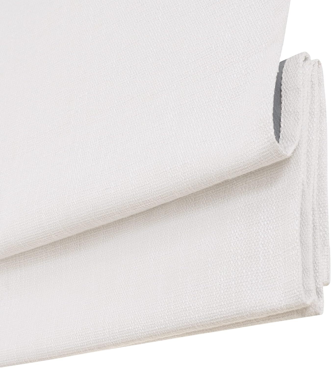 Noise Reducing Blackout Window Roman Shade, 27-inch x 64-inch, Snow Color