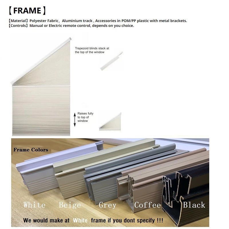 Irregular Blinds,Triangle Trapezoid Honeycomb Shades,Customize KARLLEO-US-250710
