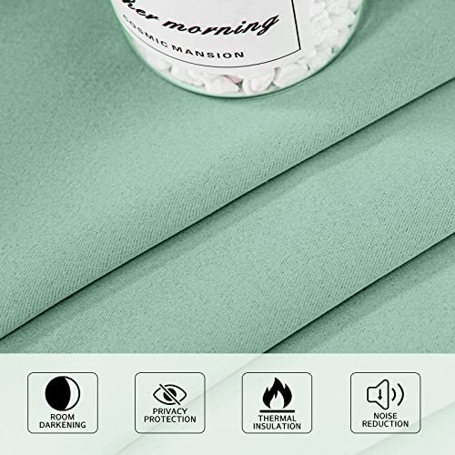 Blackout Curtains for Living Room, 84 Inch Long 52″W x 84″L (Pack of 1) Aqua