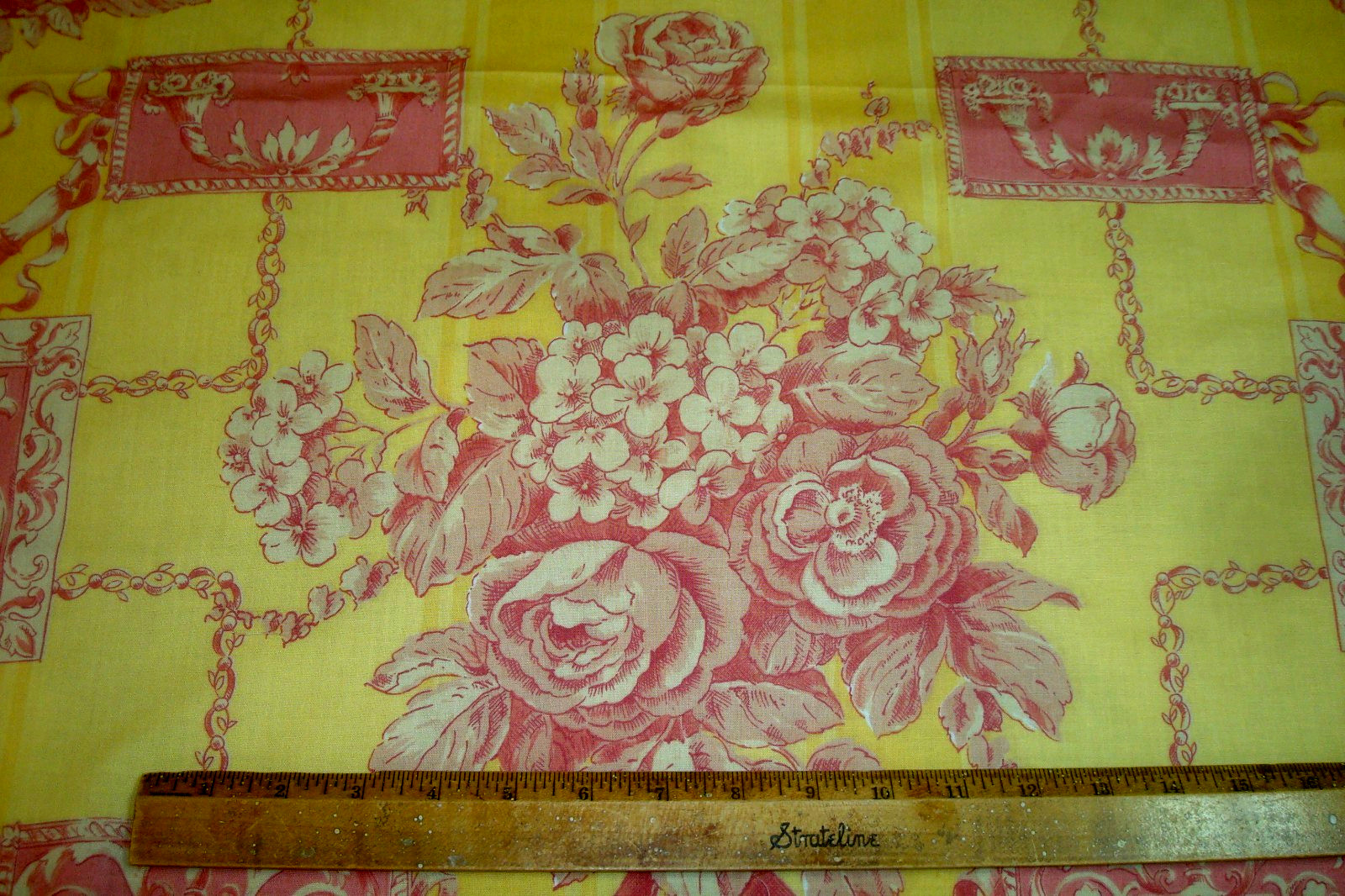 New Custom Lined DRAPES 2 pc Duralee Pastoral Classique Toile Pleated 96″ lg