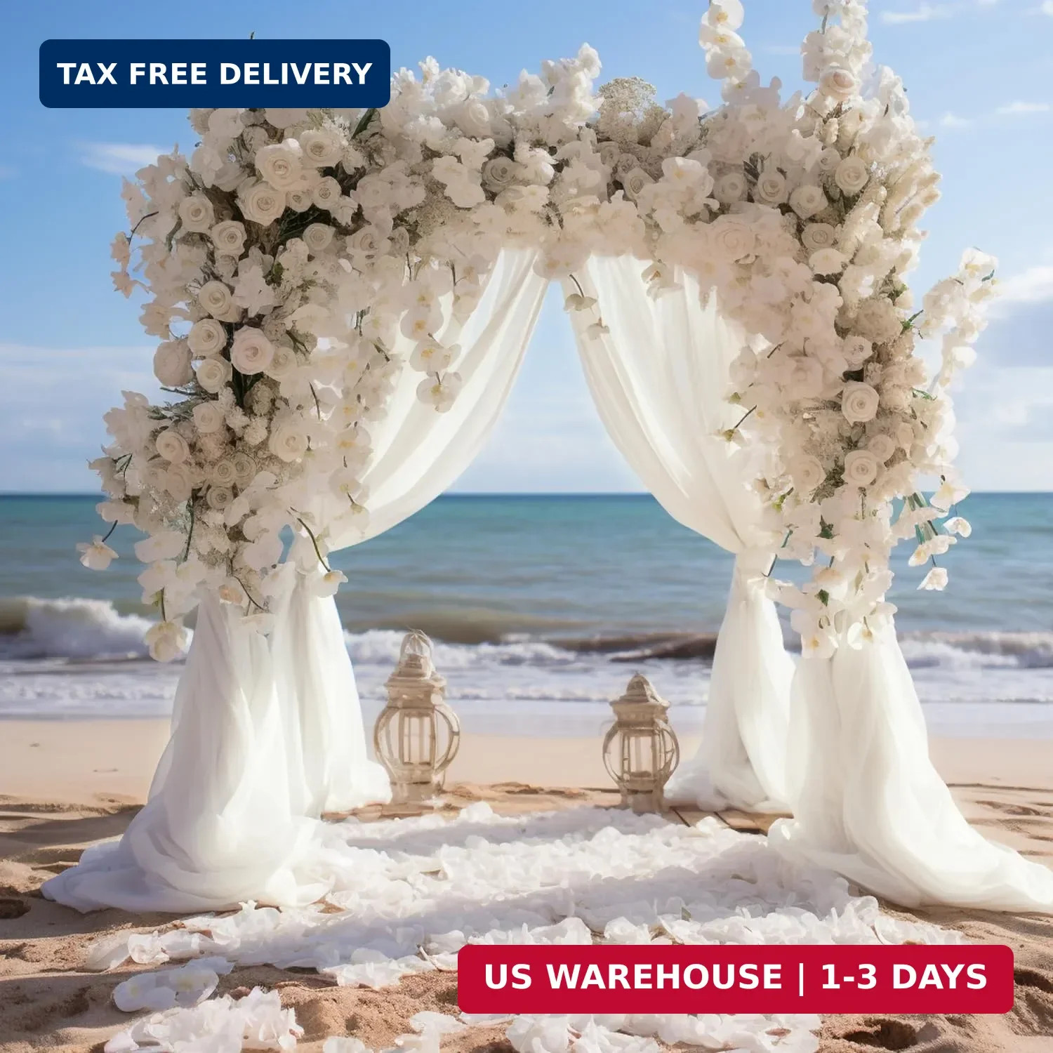 28.7″ x 20FT Ivory Wedding Arch Draping Fabric Sheer Backdrop for Ceremony