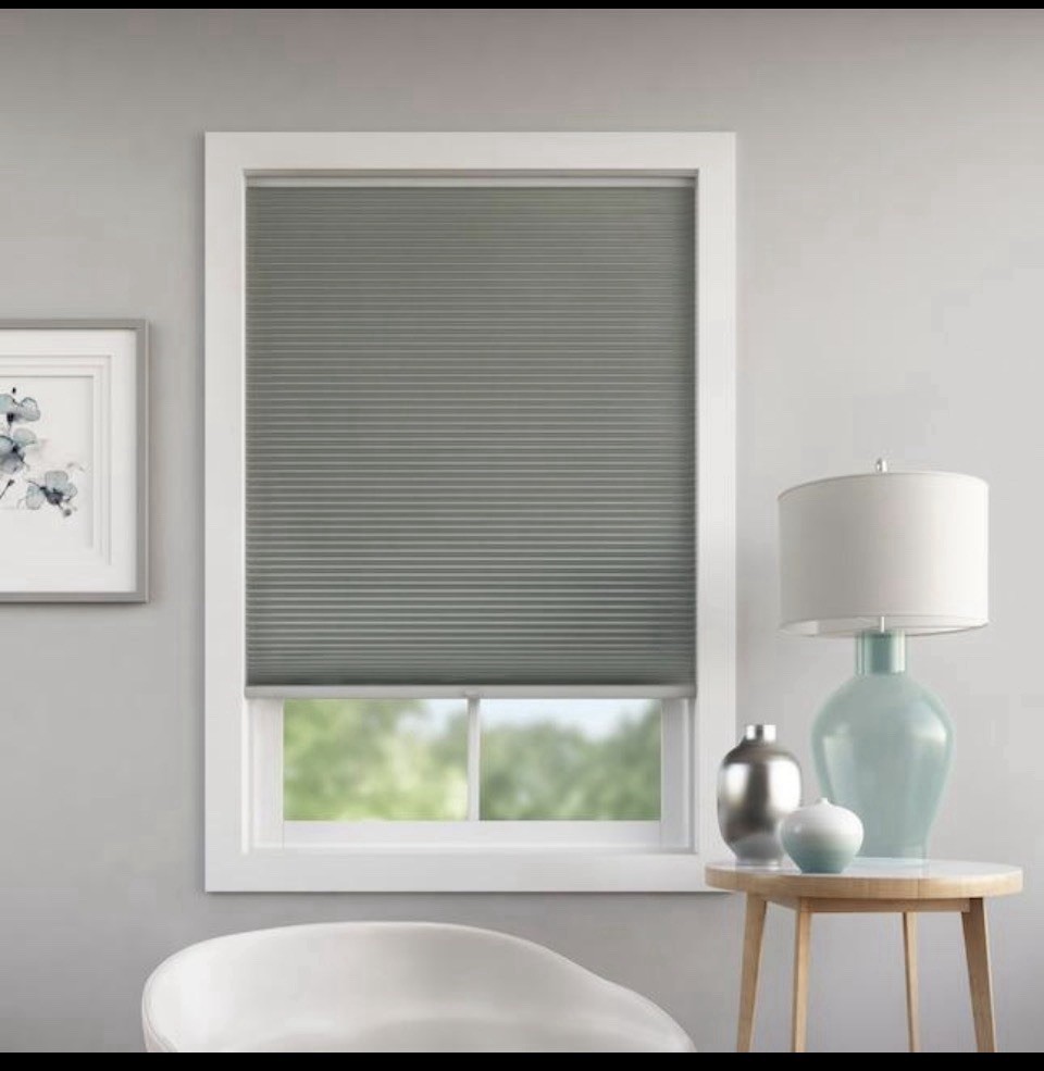 LEVOLOR Trim+Go Blackout Cellular Shade Graphite 34×72 Cordless Trimmed