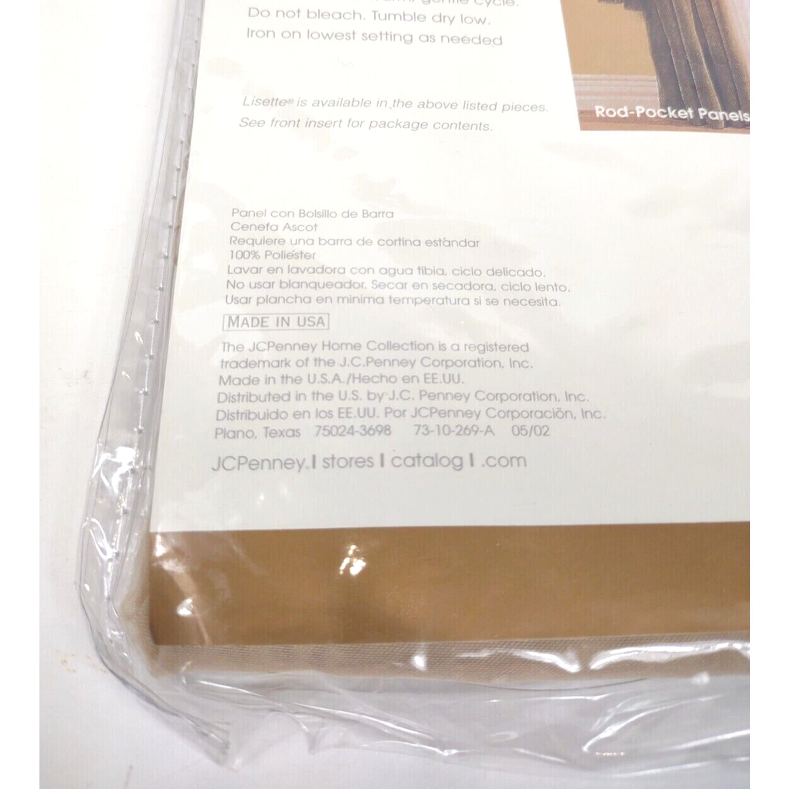JC Penney Home Collection Lisette Ascot Valance 60″ x 20″ Brown Linen – NEW