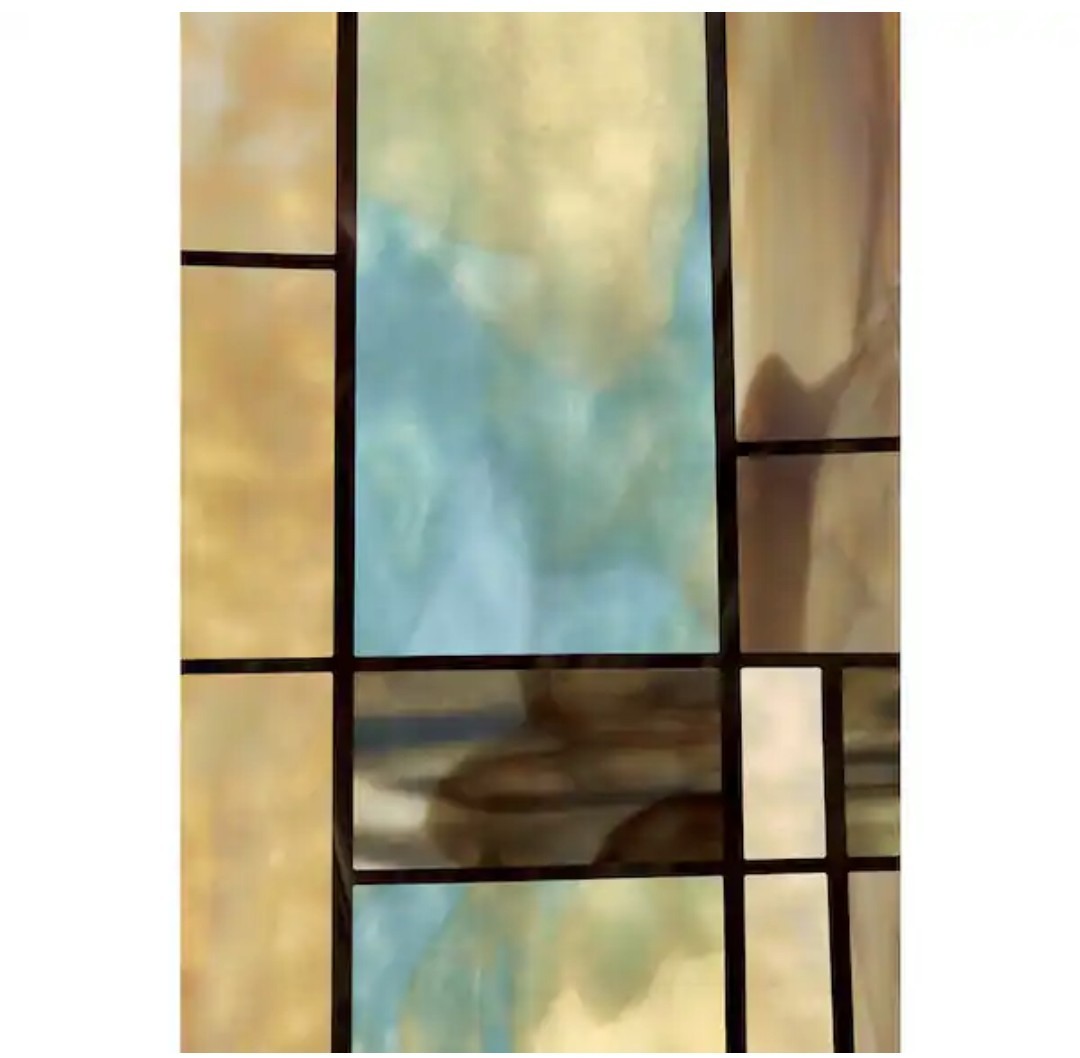 4 pack Glass Window Film Decorative Stained Etched Modern Artscape City Lights