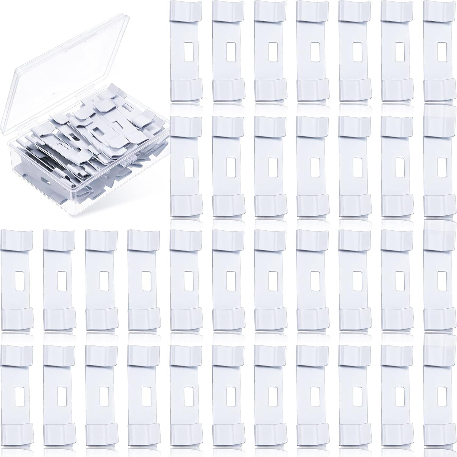 Blulu 30 Pcs Vertical Blind Repair Tabs Kit, Vane Savers Blind Repair Clips, Win