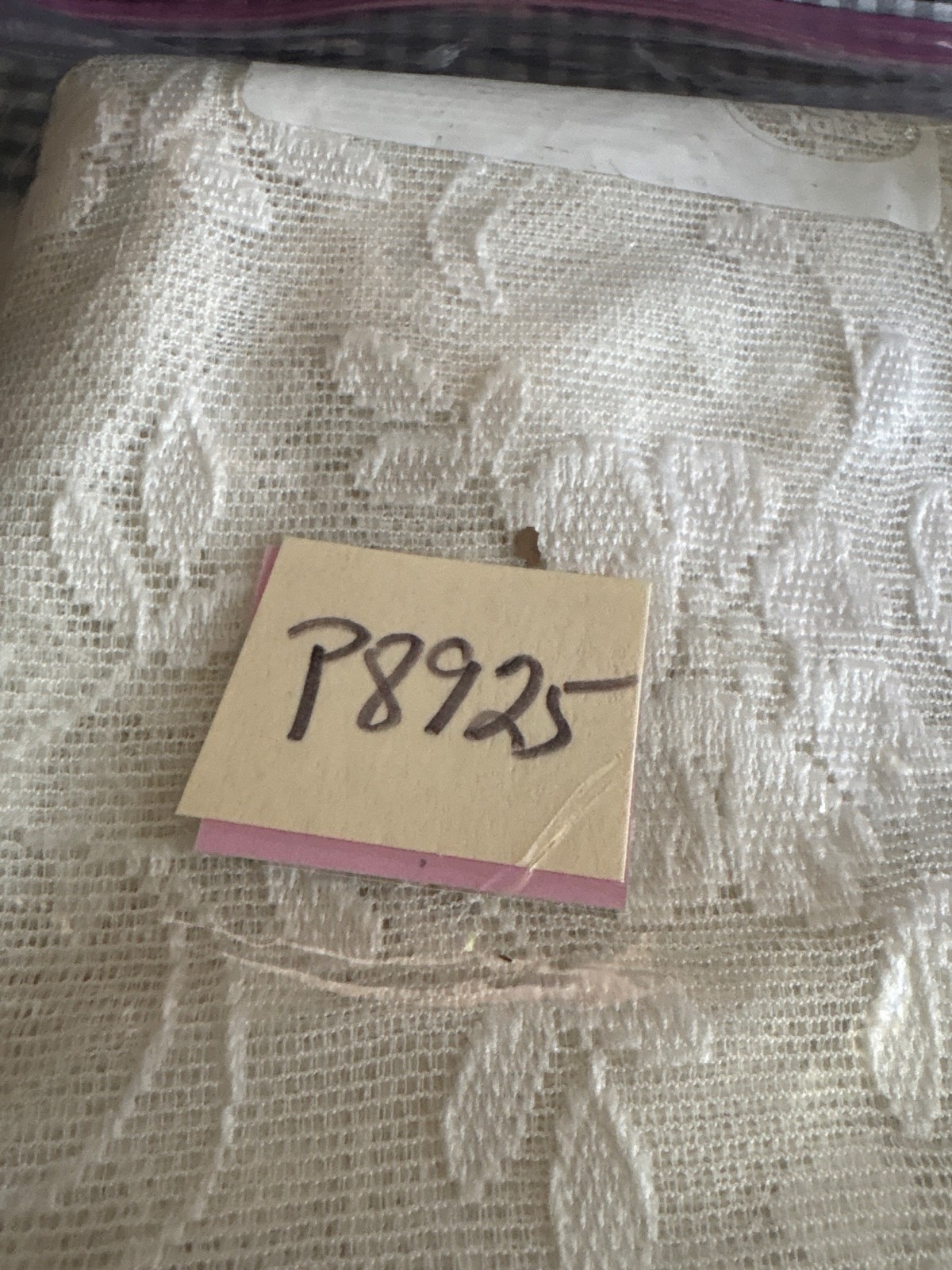 JCPenney Home Collection Floral Lace Curtain Panel 31″ L x 54″ W Cream Sheer